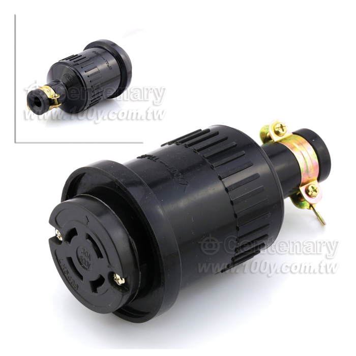 L17-30R Bakelite Locking Rubber Cord Connector - 108914 Product Image