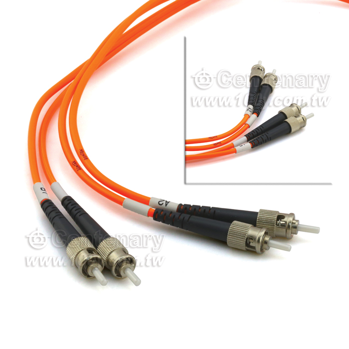 ST/PC-ST/PC多模雙芯光纖跳線 1M - 124047 產品圖片
