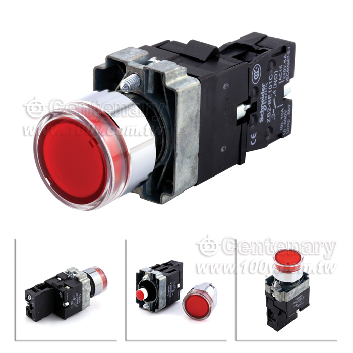 自復式開關 紅色 LED AC/DC24V 1NO LED - 109136 產品圖片