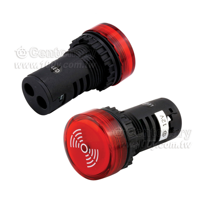 22mm LED 蜂鳴指示燈 12V - 109371 產品圖片