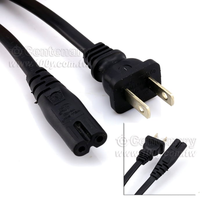 2扁帶孔插8字尾電源線 2M - 109766 產品圖片