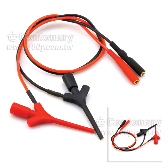 Silicone Wire With Gold-Plated Mini-Test Line Hock+2mm Lead IC Test Clip - 110099 Product Image