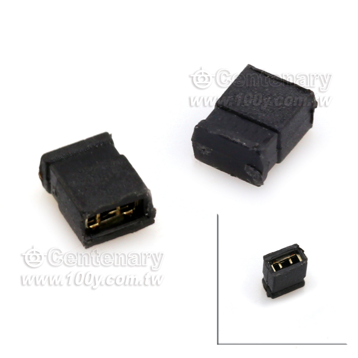 P:1.27 閉口-跳線帽-短路帽  H:2.5mm  黑色 - 106912 產品圖片