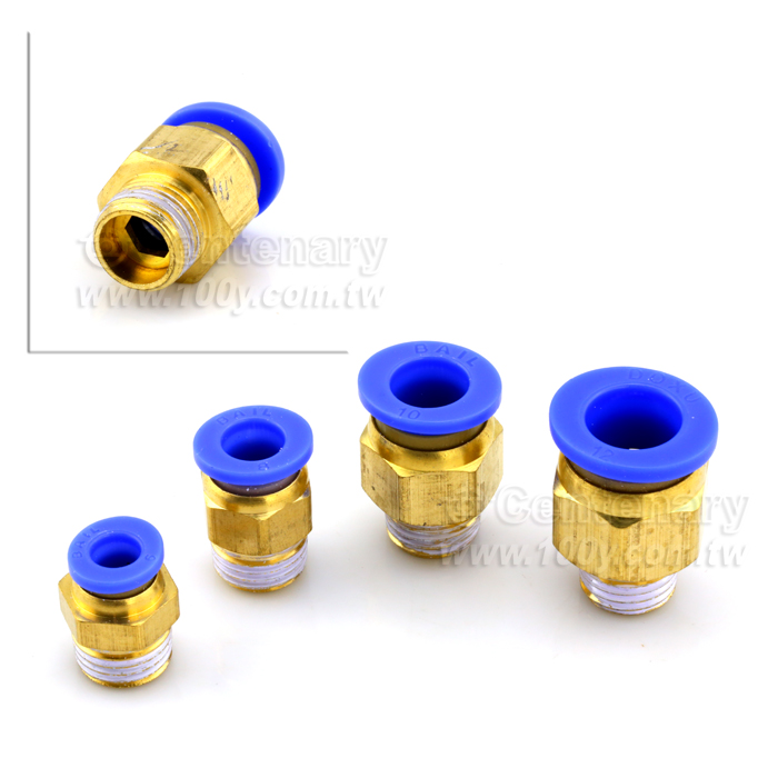 PC thread copper pneumatic connector - 110552 Product Image
