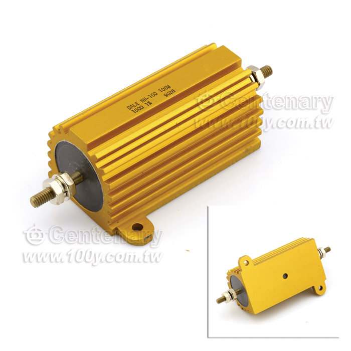 100W 黃金鋁電阻 100ohm ±1% - 110377 產品圖片