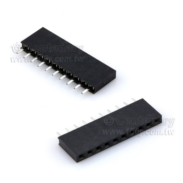 TE_2.54mm Pitch SIL Vertical PC Tail Socket Assembly - 110433 Product Image