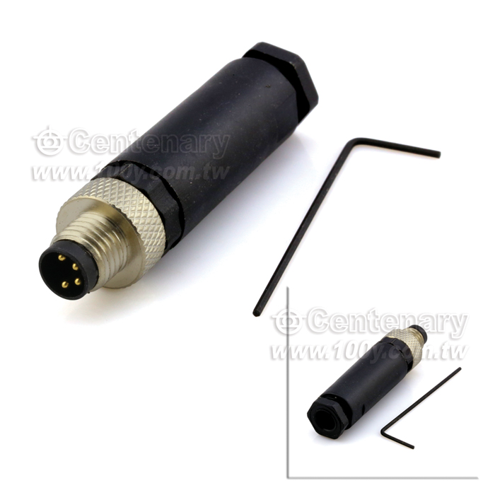 4P Male M8 Sensor Waterproof Connector - 110671 Product Image