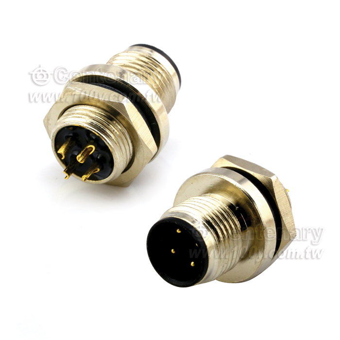 Solder 8P Male Socket_M12 Sensor Waterproof Connector - 112290 Product Image