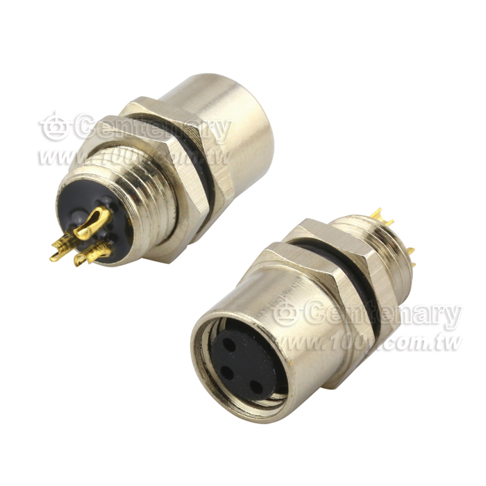 Solder 3P Female Socket_M8 Sensor Waterproof Connector - 110669 Product Image