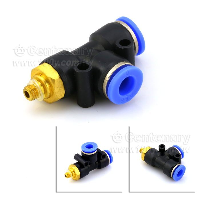 氣動氣管快速接頭螺紋側三通PD 接管口徑:6mm - 111301 產品圖片
