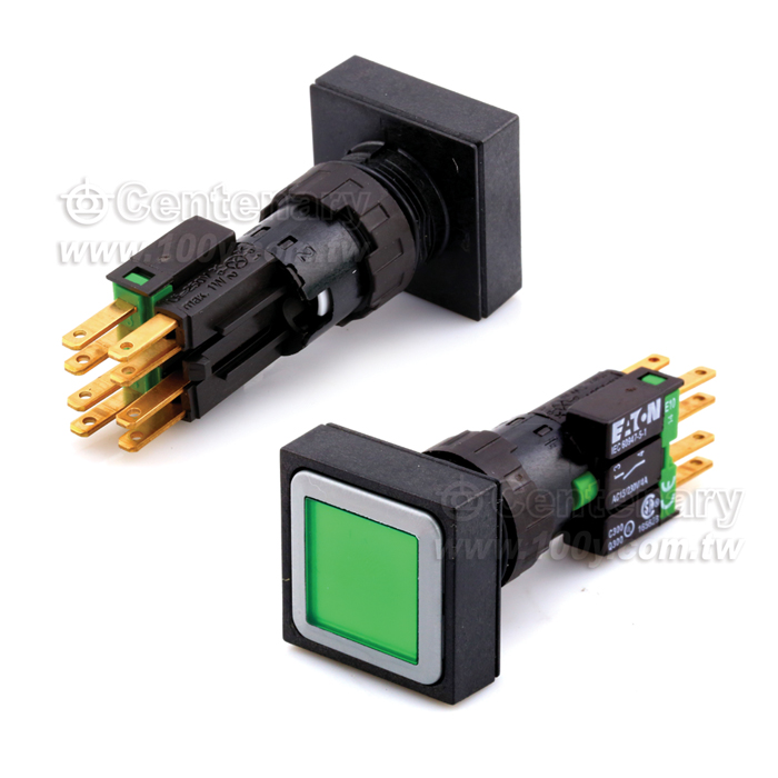 按鍵開關 綠色 白熾燈 DC24V - 111481 產品圖片