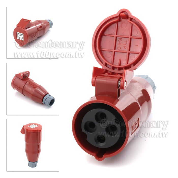 4P/16A 400VAC IP44 母頭 口徑:58mm - 30476 產品圖片
