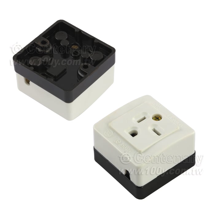 T型付接地冷氣明插座 20A/250V 