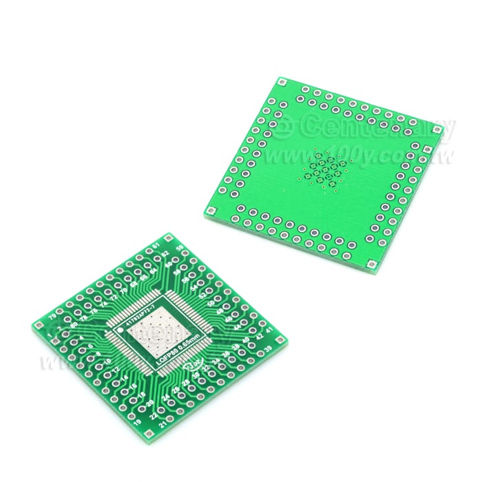 LQFP80 to DIP80 Adapter Plate