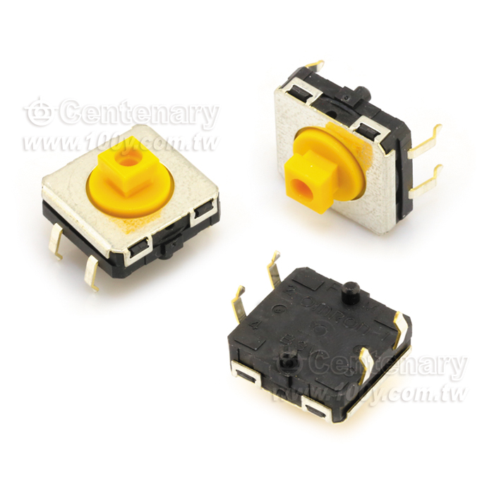 觸動開關 黃色 SPST-NO  0.05A/24V 3.43N - 113582 產品圖片