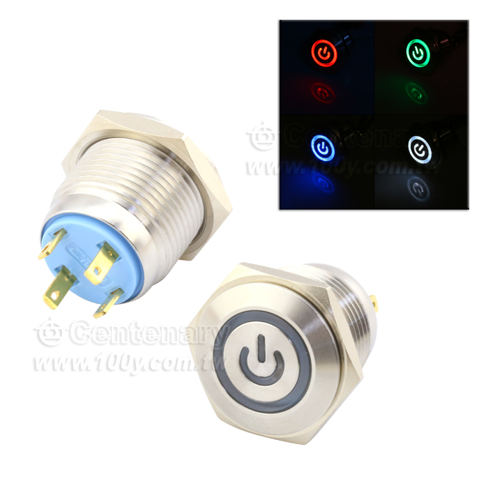 Φ16mm不銹鋼自復型焊線式 LED24V 藍色 - 113802 產品圖片