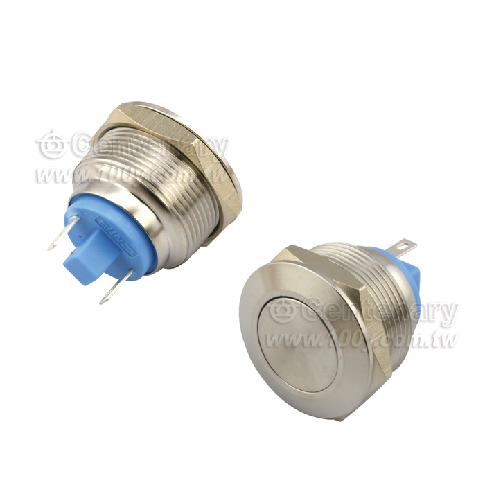 Φ22mm不銹鋼自復型平面焊線式開關 1NO - 113825 產品圖片