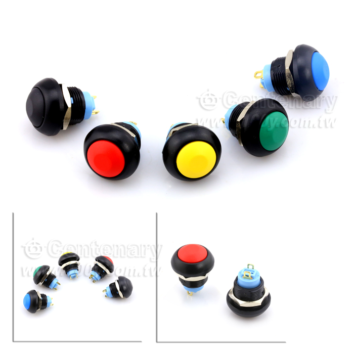 Φ12mm自復型按鈕開關 紅色 1NO - 113862 產品圖片