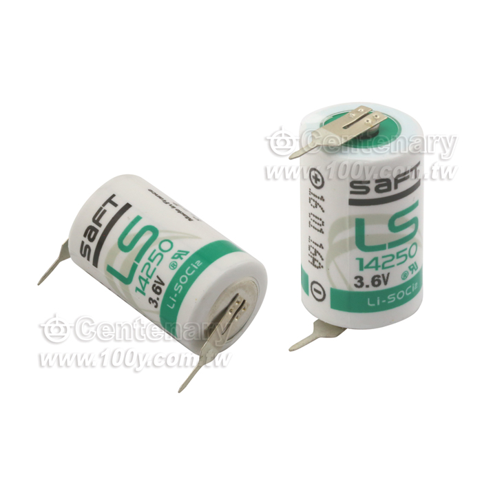 1/2AA PLC鋰電池帶焊腳 3.6V - 113993 產品圖片
