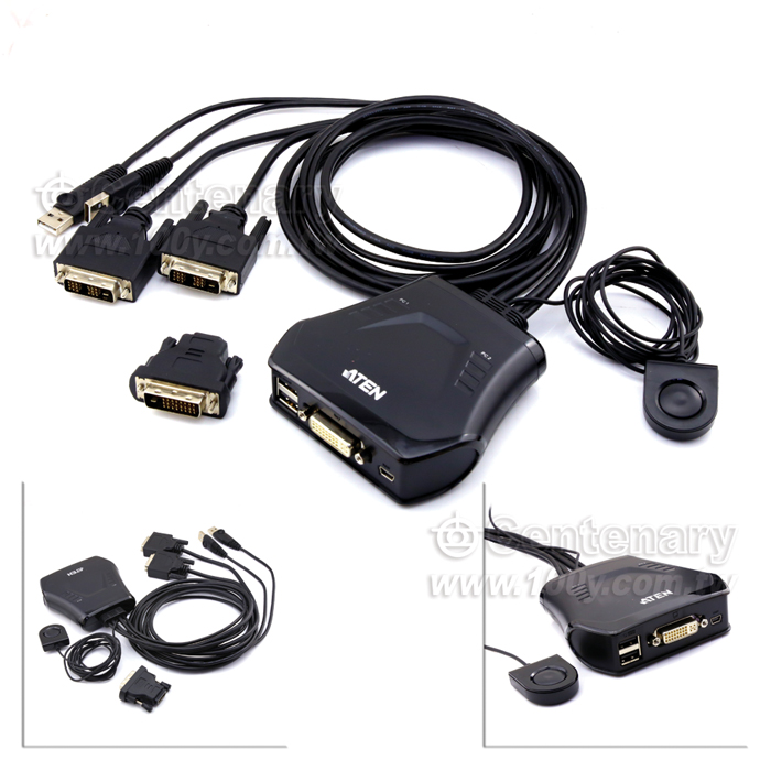 2埠USB DVI KVM多電腦切換器