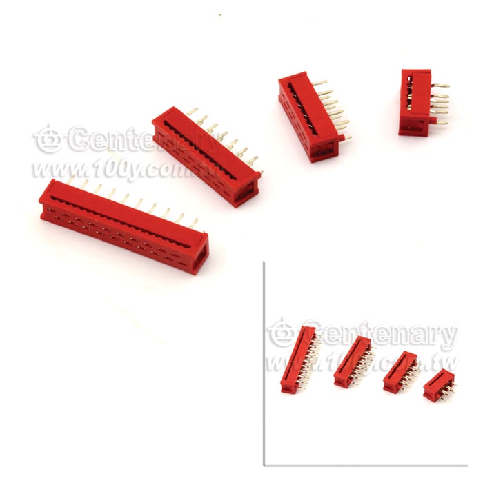 22P 壓排公頭 長腳無缺口 P:2.54mm