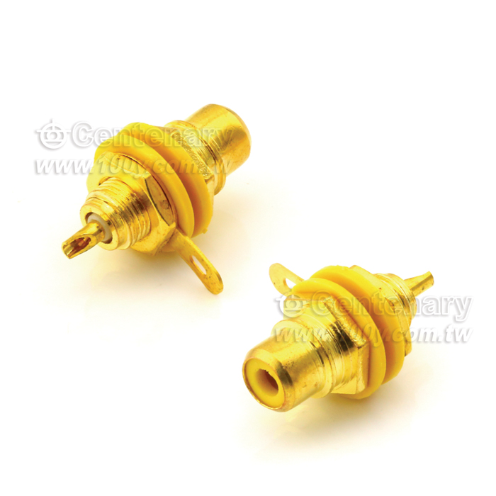 RCA Plug Connectors - Gold Flash - 3755 Product Image