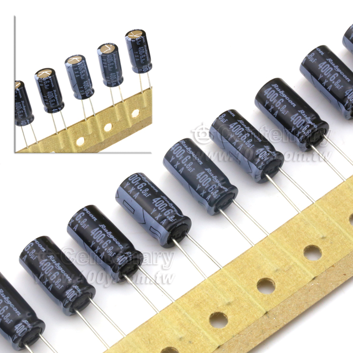 Rubycon_6.8uF/400V MINIATURE ALUMINUM ELECTROLYTIC CAPACITORS - 116695 Product Image