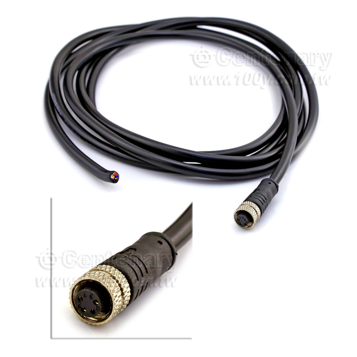 Straight Hole In The First Four Female Head M12 Waterproof Sensor Cable - 166108 Product Image