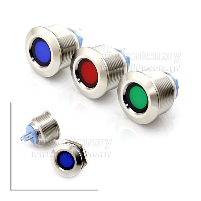 Φ22mm 金屬信號燈 12V 綠色 - 117387 產品圖片