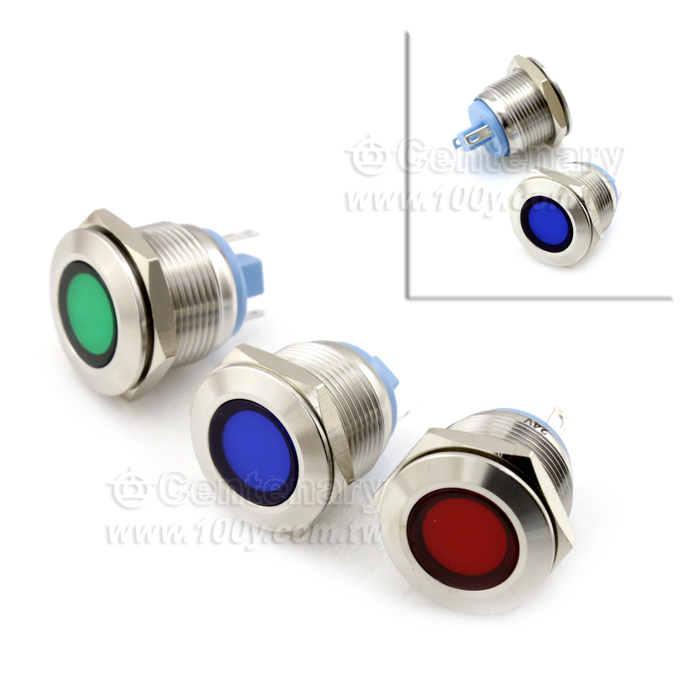 Φ19mm 金屬信號燈 12V 綠色 - 117381 產品圖片