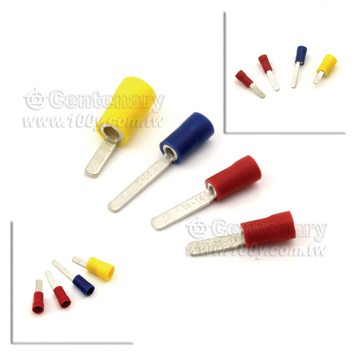 扁針型PVC絕緣端子 黃色 - 104507 產品圖片