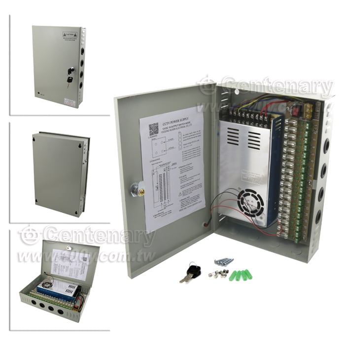 CCTV Power Supply 12VDC 18 Output Switch Mode