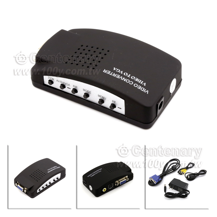 AV+S端子轉 VGA視訊轉換盒 - 104353 產品圖片