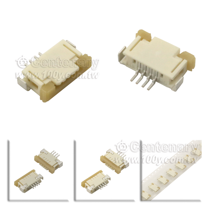 CONN FFC/FPC 4P 1mm  R/A SMD - 101690 Product Image