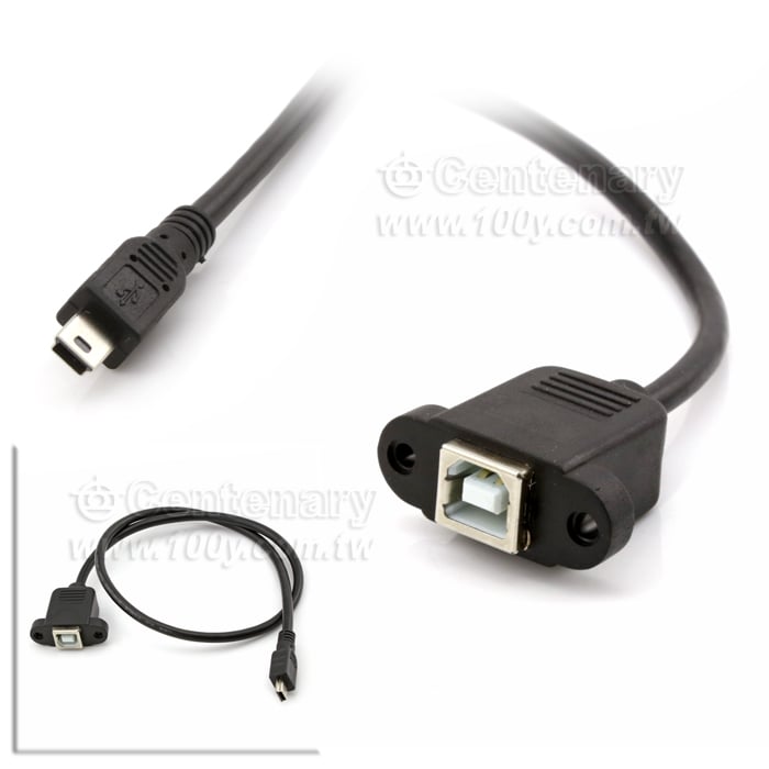 Mini usb公轉打印母帶耳朵線 50CM - 118773 產品圖片