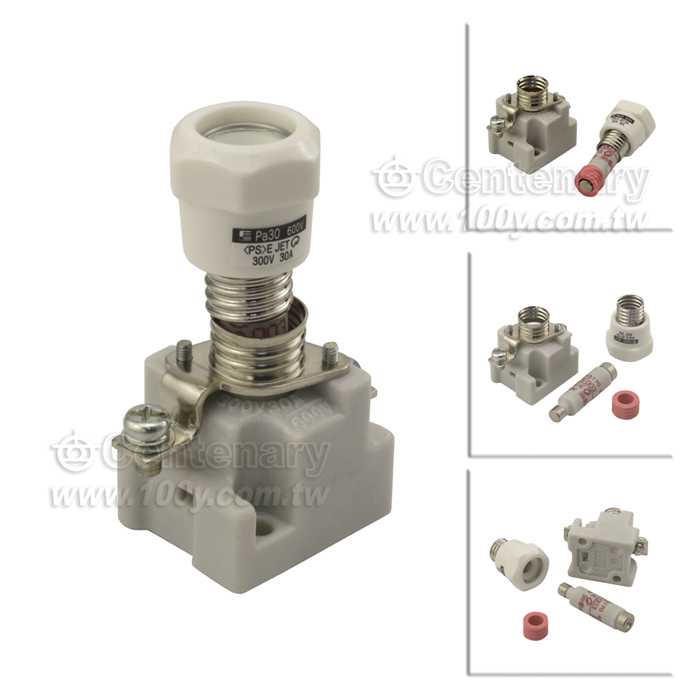 瓷器保險絲+座 3A/600V - 104087 產品圖片