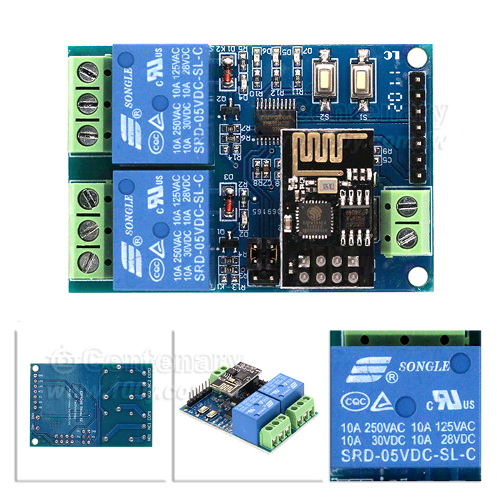 ESP8266-雙路WIFI繼電器模組 - 119117 產品圖片
