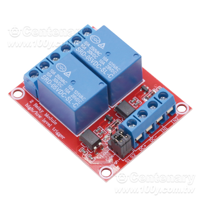2路高低電平觸發繼電器模塊 DC5V - 119307 產品圖片