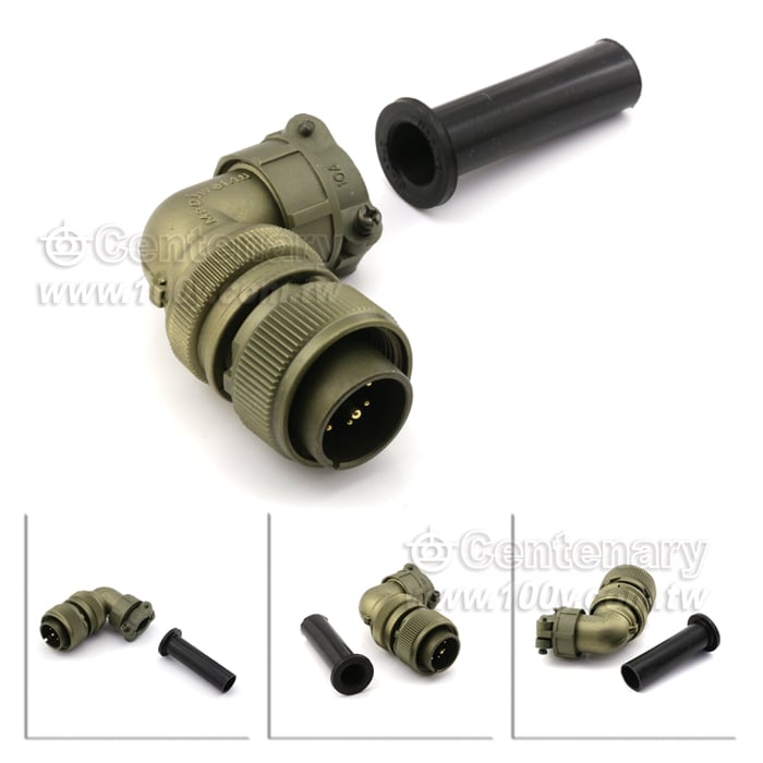 8P公端90度彎管接頭+電纜夾 - 120592 產品圖片