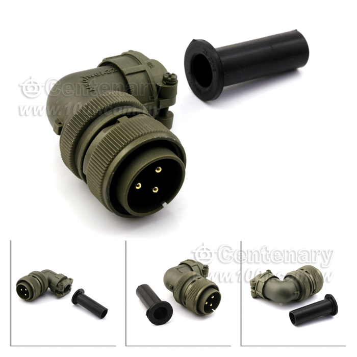 90° Angle Connector+Cable Strain Relief Clamp - 120720 Product Image