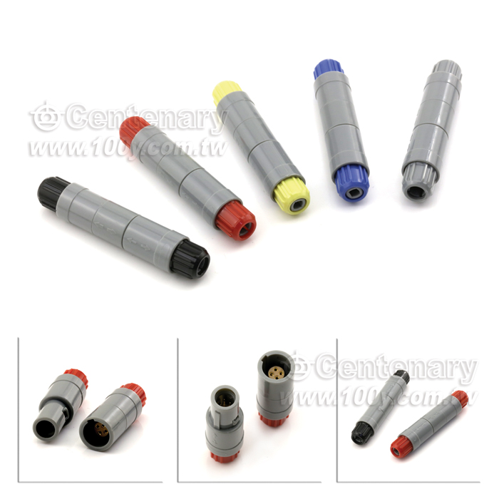 推拉自鎖連接器 4P 黑 - 121426 產品圖片