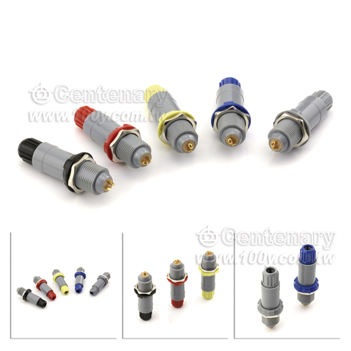 圓形推拉自鎖塑料連接器 2P 黑 - 121459 產品圖片