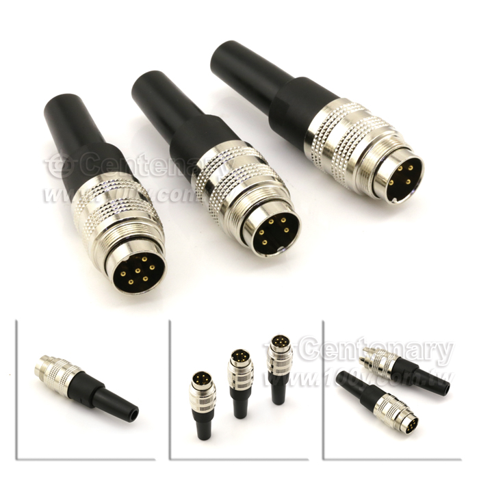 M16-4P公頭傳感器防水連接器 (出線口6-8mm) - 122033 產品圖片