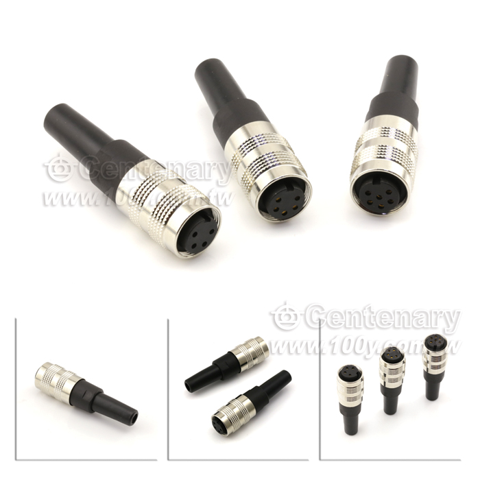 Straight 4P Female Head M16 Sensor Waterproof Connector - 122040 Product Image