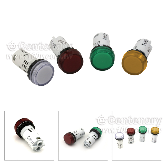 平頭指示燈 白色 24V - 122740 產品圖片