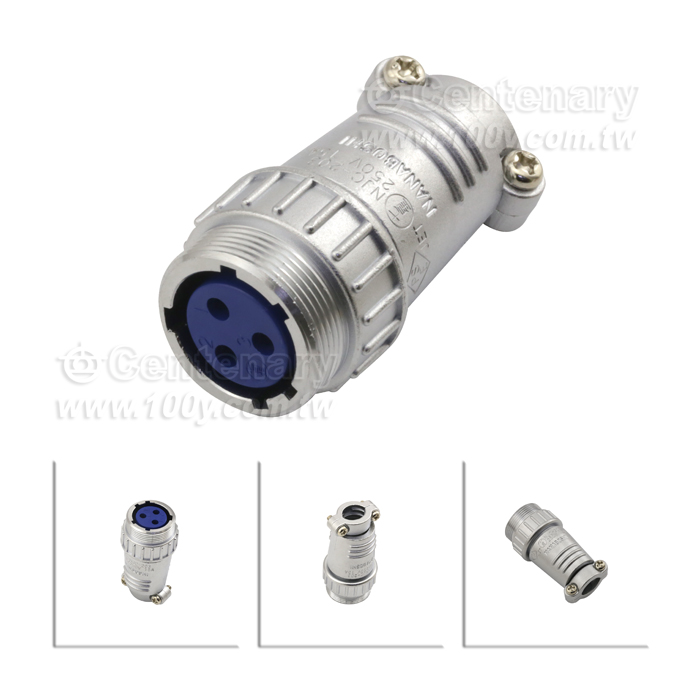 七星航空插头 3P母頭 30A/250V - 164359 產品圖片