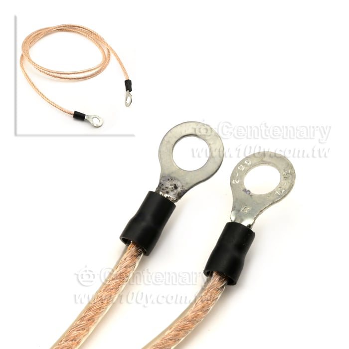 8mm圓形插片轉4mm插孔銅鼻子測試線 2.5平方 1M  13A/3KV