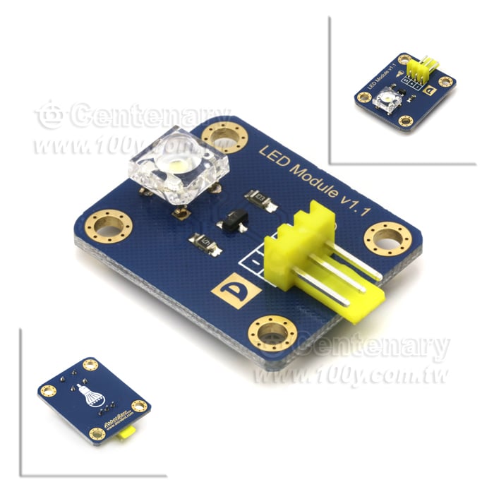 兼容Arduino LED發光模塊 食人魚燈傳感器白光 3.3V/20mA - 125657 產品圖片