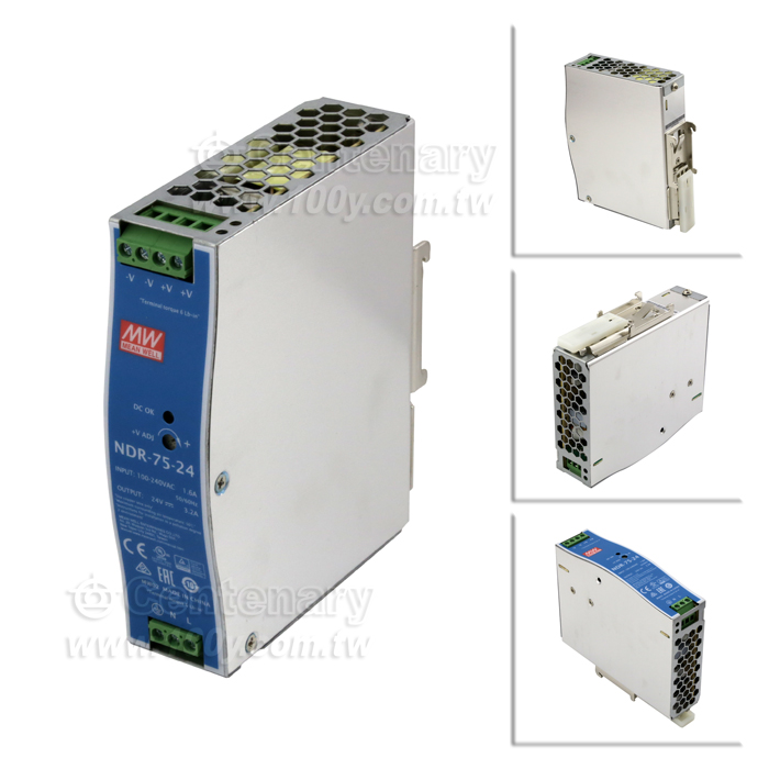 75W Single Output Industrial DIN Rail - 100848 Product Image