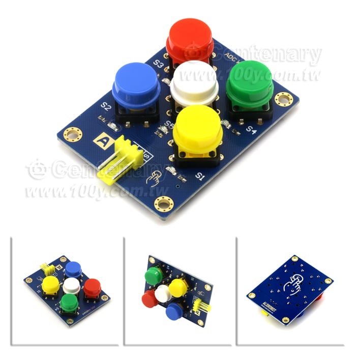 兼容Arduino 模擬式五路大按鈕模塊 ADkeyboard 按鍵模塊 - 126220 產品圖片